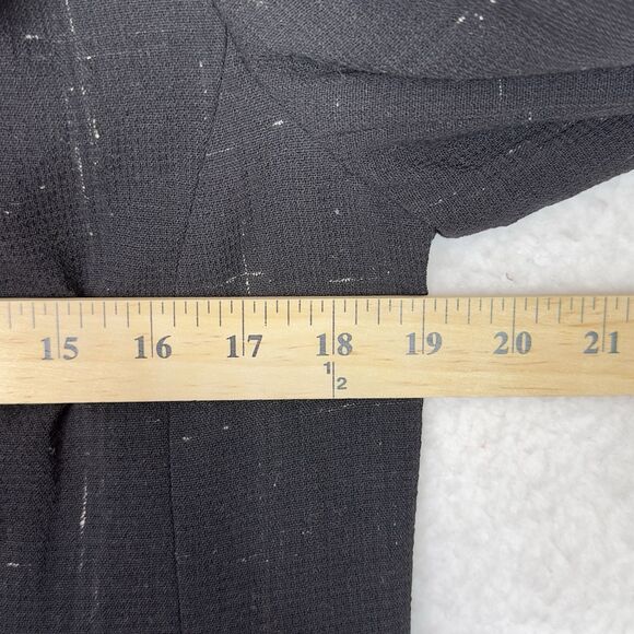 Lafayette 148 New York Wool Silk Blazer Jacket Black Size 8 Career Classic - Picture 12 of 14